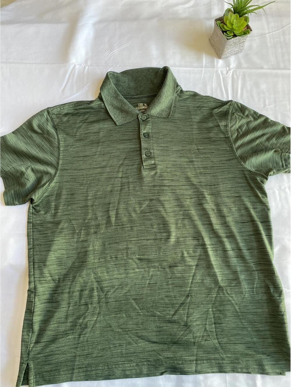 Haggar Cool 18 Performance Men’s Polo Shirt Large